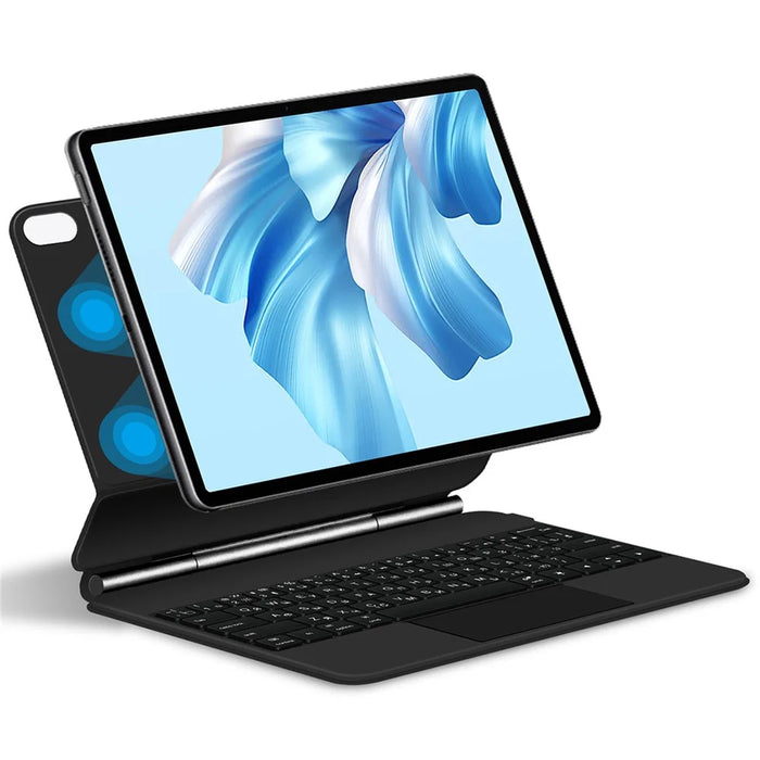 For Huawei MateBook E Go Magnetic Floating Bluetooth-compatible Keyboard + Leather Tablet Case (English) - 1