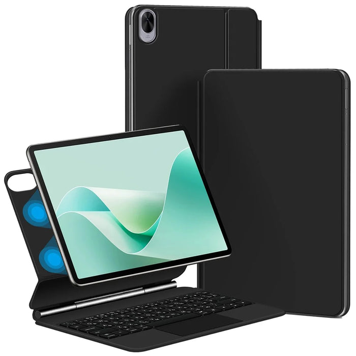 For Huawei MatePad 11.5 S (2026) / (2025) / (2024) Magnetic Floating Bluetooth-compatible Keyboard + Leather Tablet Case (English) - 1