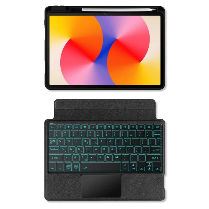 For Huawei MatePad SE 11 Leather Case + Bluetooth-compatible Keyboard with Backlight Trackpad - 3