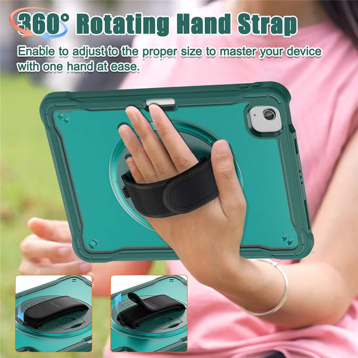For iPad Air 11 (2026) / (2025) / (2024) / Air (2022) / (2020) / Pro 11 (2022) / (2021) / (2020) / (2018) Case Kickstand Cover - Midnight Green - 6