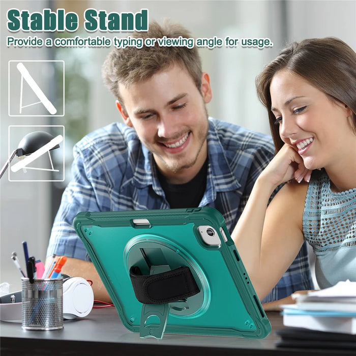 For iPad Air 11 (2026) / (2025) / (2024) / Air (2022) / (2020) / Pro 11 (2022) / (2021) / (2020) / (2018) Case Kickstand Cover - Midnight Green - 7