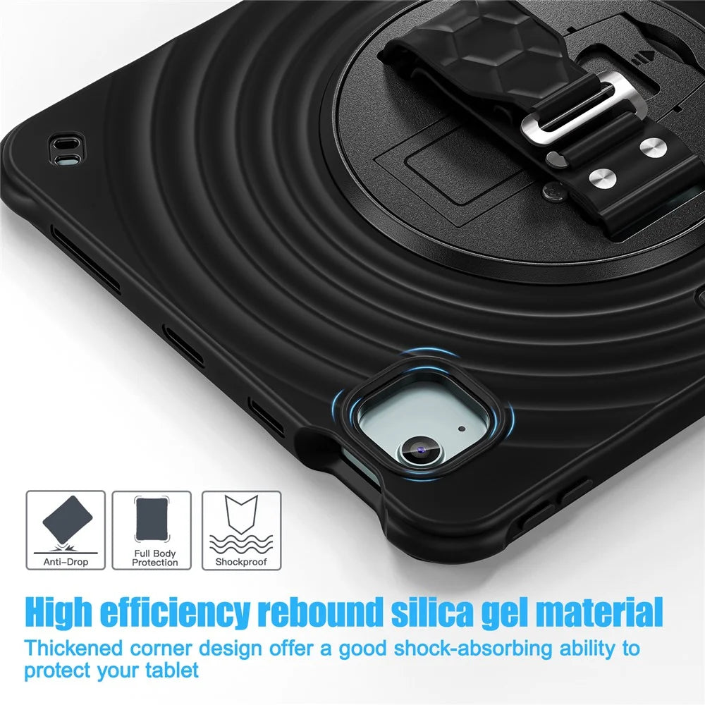 For iPad Air 11 (2026) / (2025) / (2024) / Air (2022) / (2020) / Pro 11 (2022) / (2021) / (2020) / (2018) Case Kickstand Cover - Black - 3