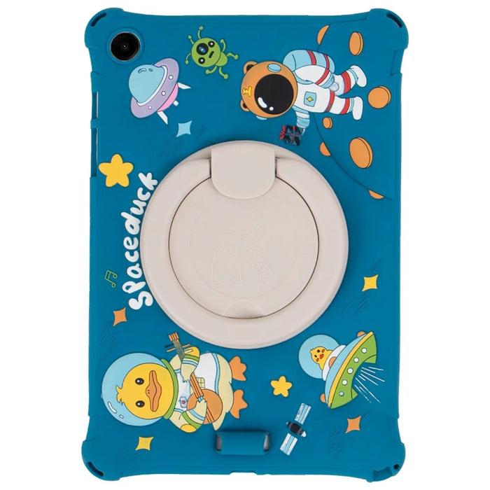 For Samsung Galaxy Tab A9+ X216 Case Cartoon Design Rotatable Kickstand Silicone Tablet Cover - Green - 6