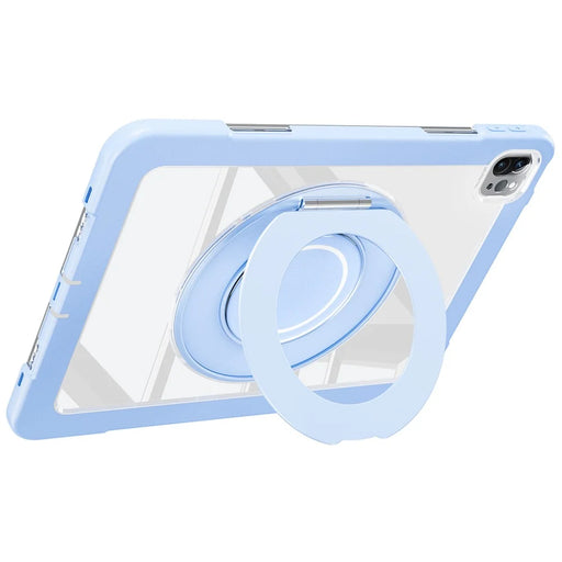 For iPad Pro 11 (2022) / (2021) / (2020) / Air (2022) / (2020) Case Swivel Kickstand PC+Silicone Anti-Drop Tablet Cover - Blue - 2