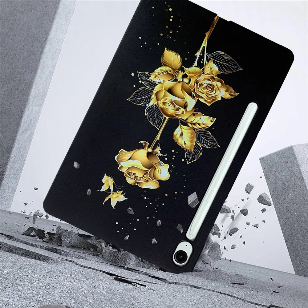For Samsung Galaxy Tab S10 Lite / S10 FE / S9 FE / S9 TPU Case Pattern Printing Slim Tablet Protective Cover - 3