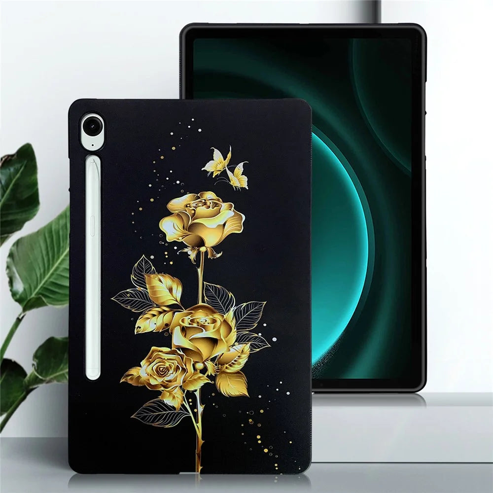 For Samsung Galaxy Tab S10 Lite / S10 FE / S9 FE / S9 TPU Case Pattern Printing Slim Tablet Protective Cover - 4