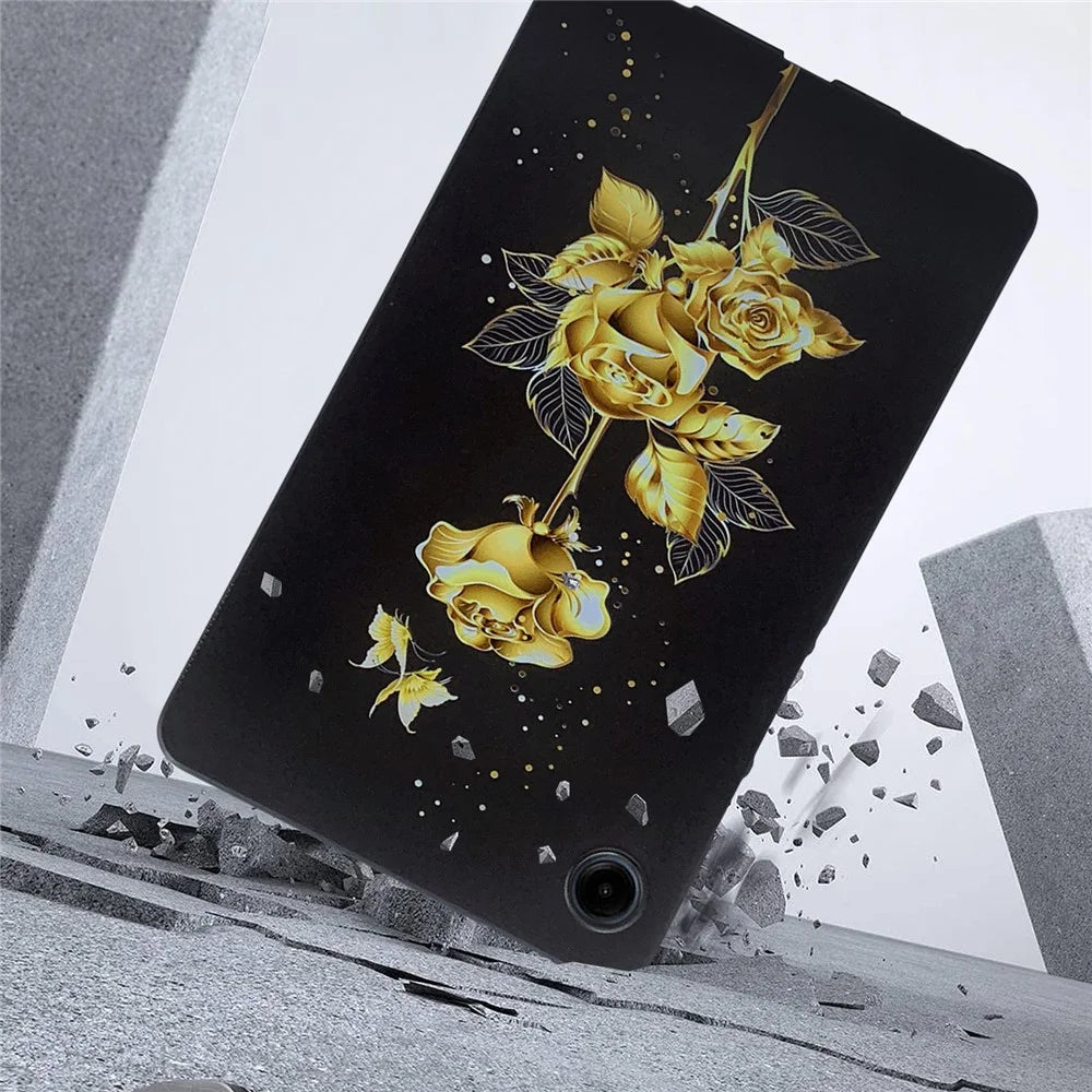 For Samsung Galaxy Tab A9 TPU Case Pattern Printing Slim Tablet Protective Cover - 3