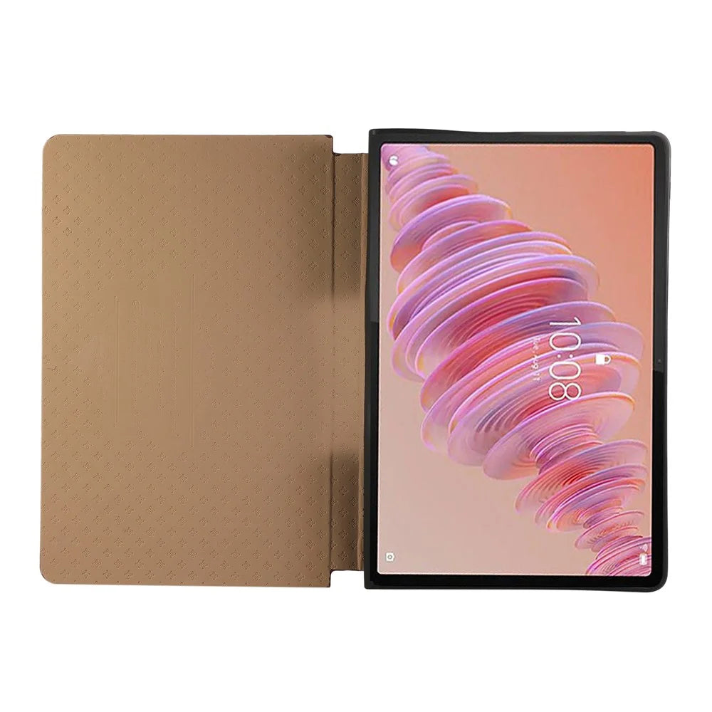 For Lenovo Tab Plus Stand Case Anti-Scratch PU Leather Tablet Flip Cover - Coffee - 2