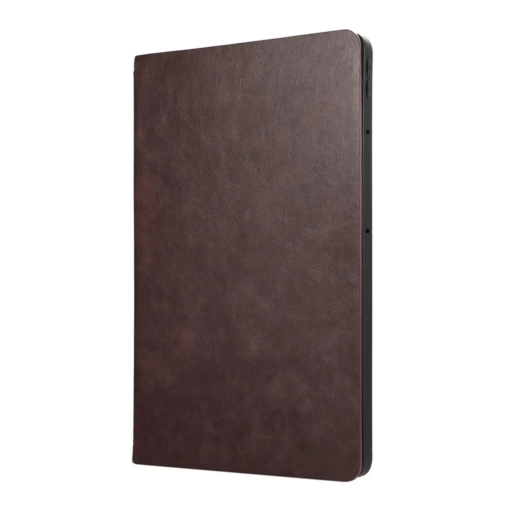 For Lenovo Tab Plus Stand Case Anti-Scratch PU Leather Tablet Flip Cover - Coffee - 7