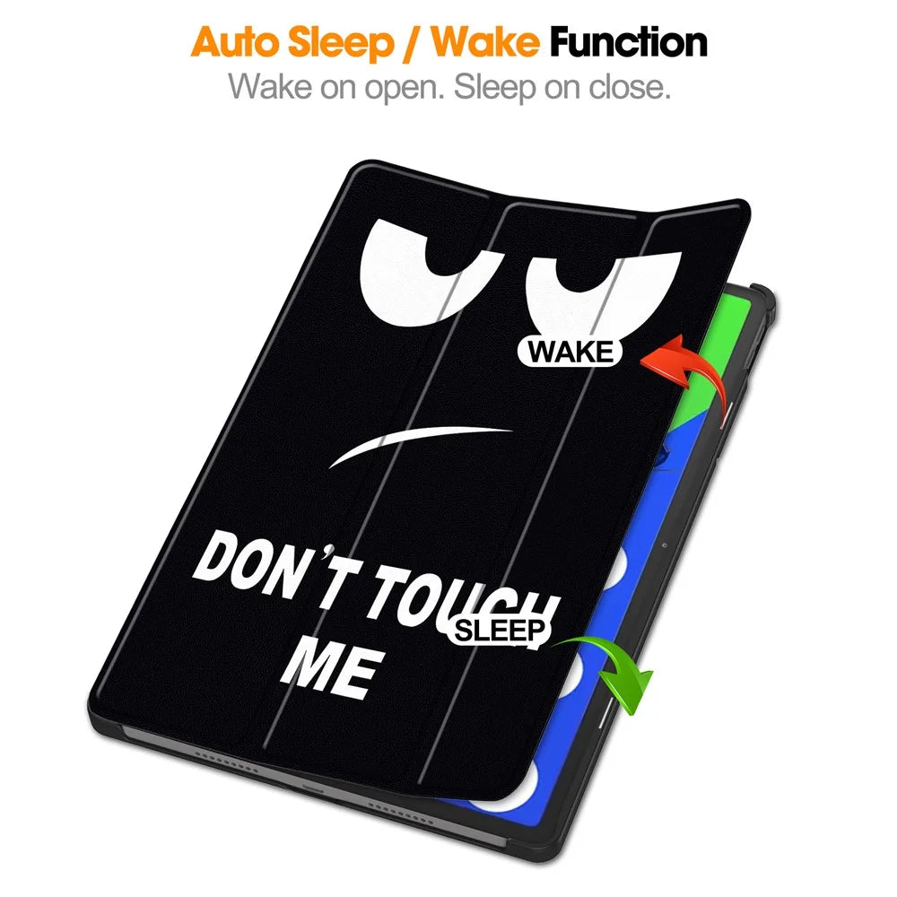 For Lenovo Xiaoxin Pad Pro 12.7 inch Case Pattern Print Leather Stand Tablet Cover - Don't Touch Me - 3