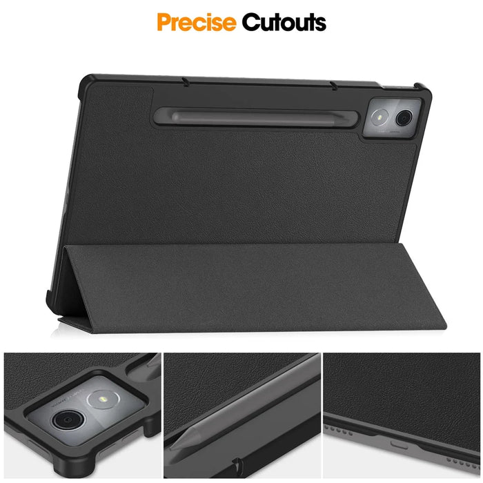 For Lenovo Xiaoxin Pad Pro 12.7 inch Case Anti-Drop Leather Stand Tablet Cover - Black - 6