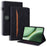 For OnePlus Pad 2 / Pad Pro Case PU Leather Business Folio Protective Tablet Cover Card Holder - Black - 1