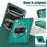 For iPad Pro 13 (2025) / (2024) Case Kickstand PC+TPU+Silicone Tablet Cover with Rotary Hand Strap - Midnight Green - 4