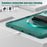 For iPad Pro 13 (2025) / (2024) Case Kickstand PC+TPU+Silicone Tablet Cover with Rotary Hand Strap - Midnight Green - 6