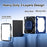 For iPad Air 13 (2026) / (2025) / (2024) Kickstand Case Silicone+PC Tablet Cover - Navy Blue / Black - 3