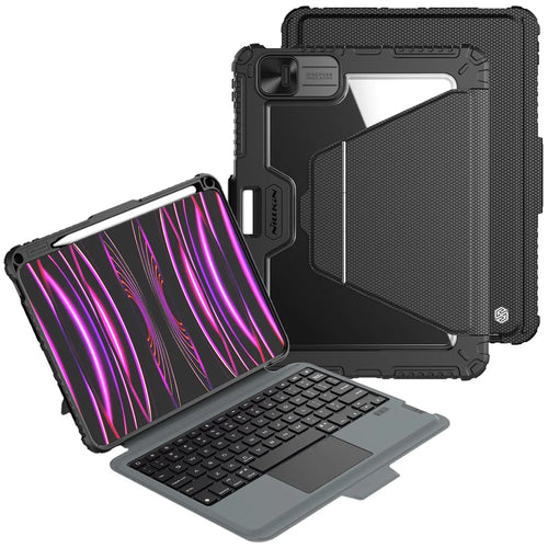 NILLKIN For iPad Pro 11 (2025) / 11 (2024) Shockproof Case Detachable Backlight Keyboard Case - 1