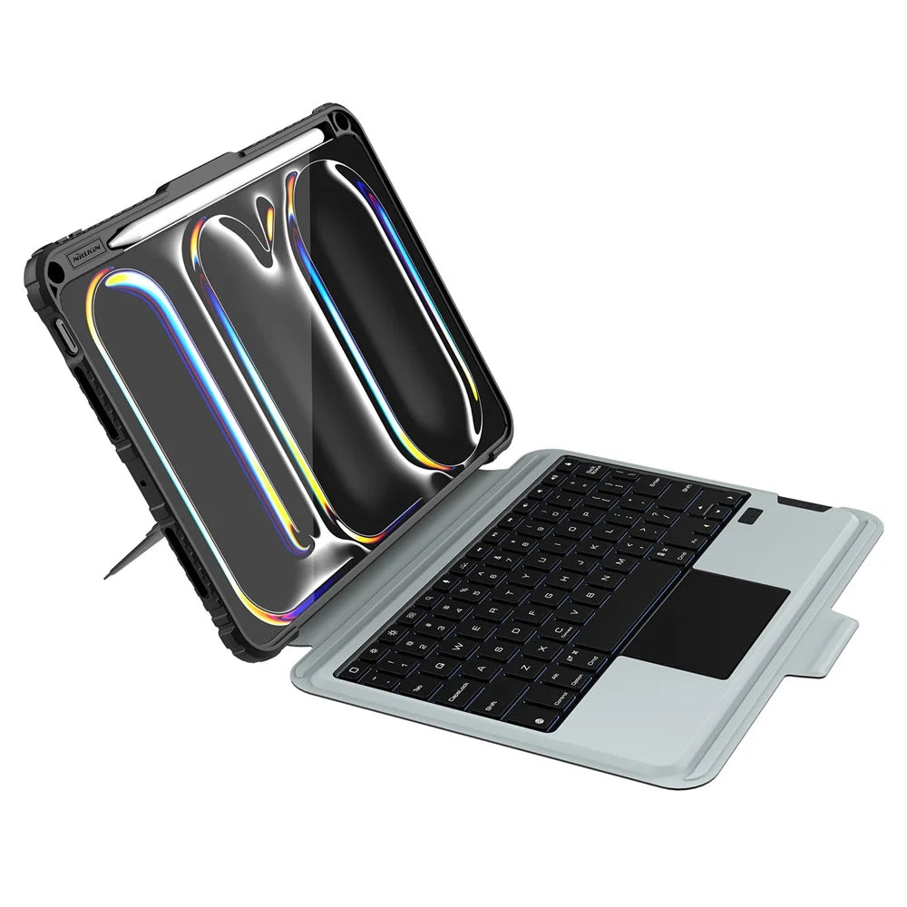 NILLKIN For iPad Pro 11 (2025) / 11 (2024) Tablet Case with Detachable Bluetooth-compatible Keyboard (Backlight Version) - 2