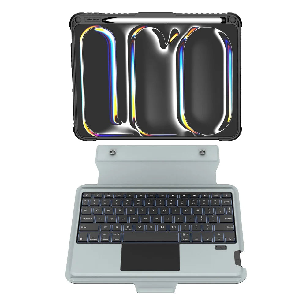NILLKIN For iPad Pro 11 (2025) / 11 (2024) Tablet Case with Detachable Bluetooth-compatible Keyboard (Backlight Version) - 4