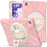 For Lenovo Tab M10 Plus (3rd Gen) / Xiaoxin Pad 2022 10.6 inch TB-125F / 128F 360 Degree Rotation Hand Strap Tablet Case Anti-drop PC + Silicone Kickstand Cover - Cherry Blossom Pink - 1
