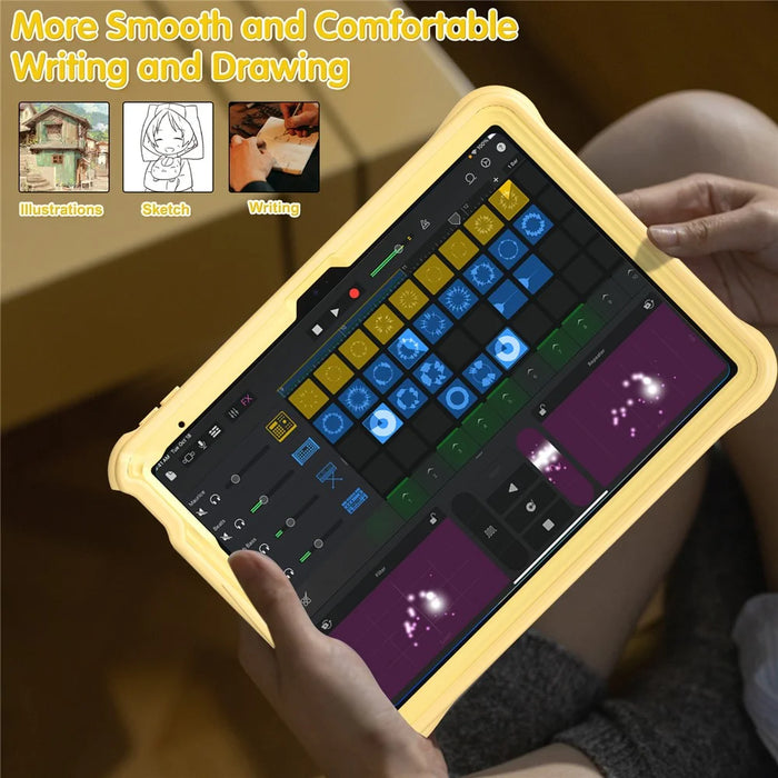 For iPad (2025) / 10.9 (2022) Case Duck Pattern Hand Strap Kickstand PC+Silicone+TPU Tablet Cover - 6