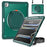 For iPad Pro 13 (2025) / (2024) Case Rotary Kickstand PC+TPU+Silicone Cover with Shoulder Strap - Midnight Green - 3