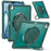 For iPad Air 13 (2026) / (2025) / (2024) / Pro 12.9 (2022) / (2021) / (2020) / (2018) Case Rotary Kickstand PC+TPU+Silicone Tablet Cover - Midnight Green - 1