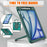 For iPad Air 13 (2026) / (2025) / (2024) / Pro 12.9 (2022) / (2021) / (2020) / (2018) Case Rotary Kickstand PC+TPU+Silicone Tablet Cover - Midnight Green - 6