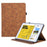 For iPad 10.2 (2021) / (2020) / (2019) / iPad Air 10.5 inch (2019) Case PU Leather Pattern Tablet Cover with Card Slots - Brown - 1