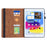 For iPad 10.2 (2021) / (2020) / (2019) / iPad Air 10.5 inch (2019) Case PU Leather Pattern Tablet Cover with Card Slots - Brown - 2