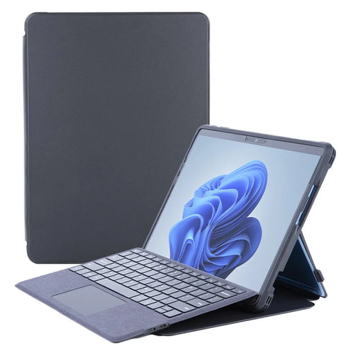 For Microsoft Surface Pro 11 / 10 / 9 Case PU Leather+Acrylic+TPU Protective Tablet Cover - Black - 2