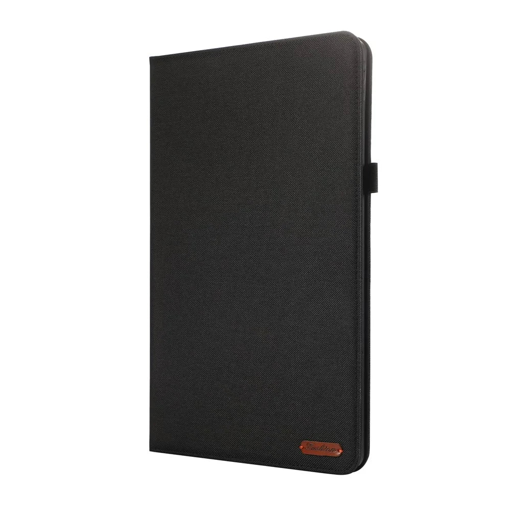 For Lenovo Xiaoxin Pad Pro 12.7 inch Leather Case Card Holder Cloth Texture Tablet Stand Cover - Black - 5