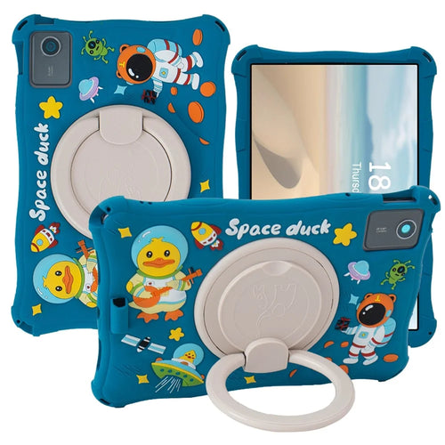 For Lenovo Tab M11 TB330FU / 331FC / Xiaoxin Pad 11 2024 Case Kickstand Cartoon Silicone Tablet Cover - Dark Blue - 1