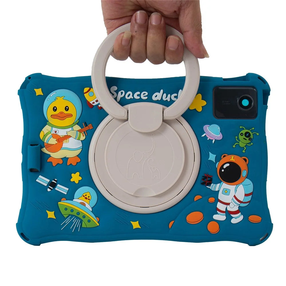 For Lenovo Tab M11 TB330FU / 331FC / Xiaoxin Pad 11 2024 Case Kickstand Cartoon Silicone Tablet Cover - Dark Blue - 4
