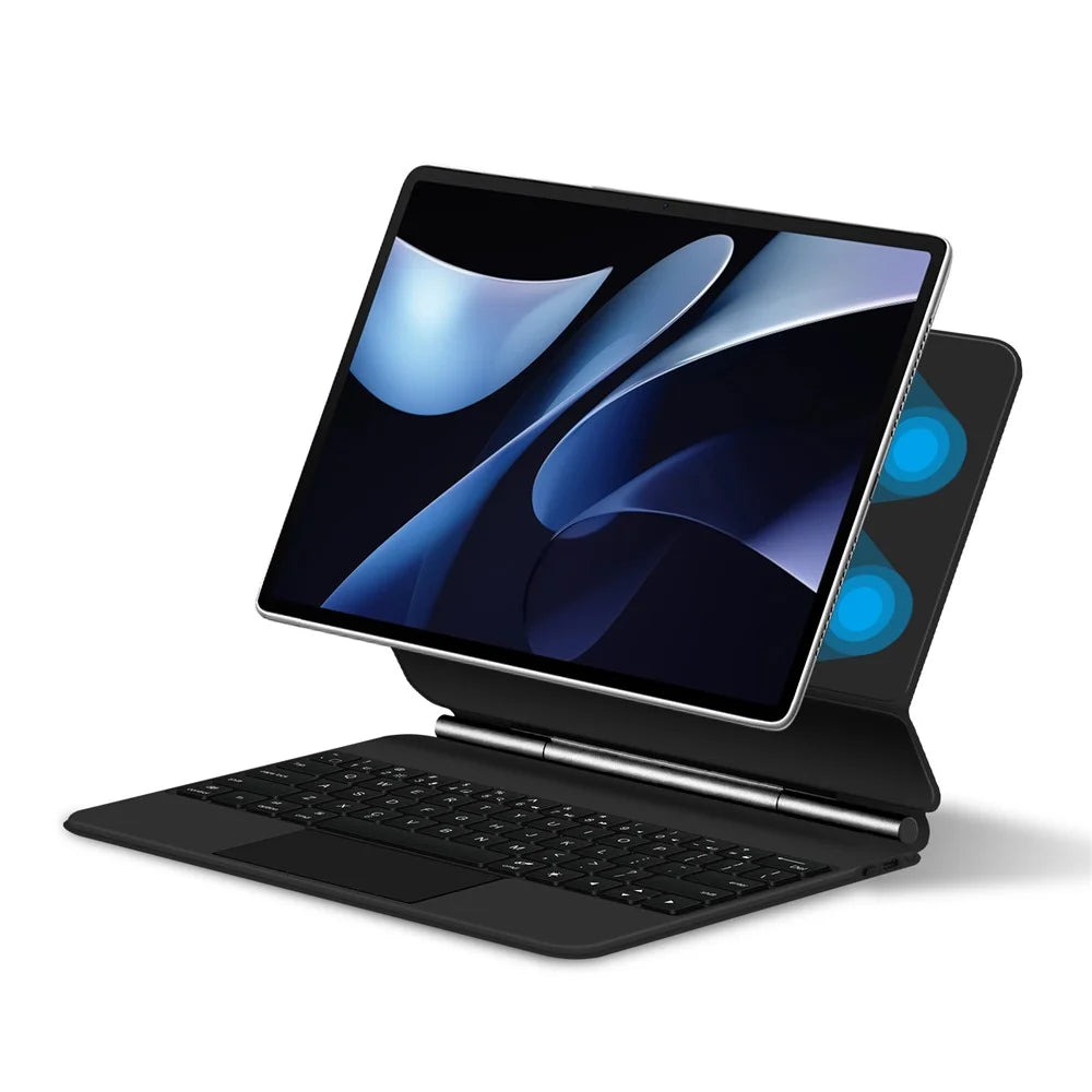 For Huawei MatePad Air (2024) Magnetic Floating Bluetooth-compatible Keyboard + Leather Tablet Case - 4