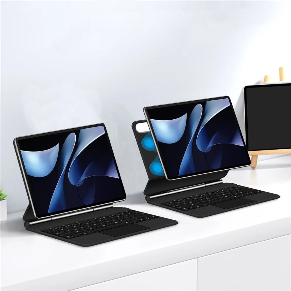 For Huawei MatePad Air (2024) Magnetic Floating Bluetooth-compatible Keyboard + Leather Tablet Case - 7