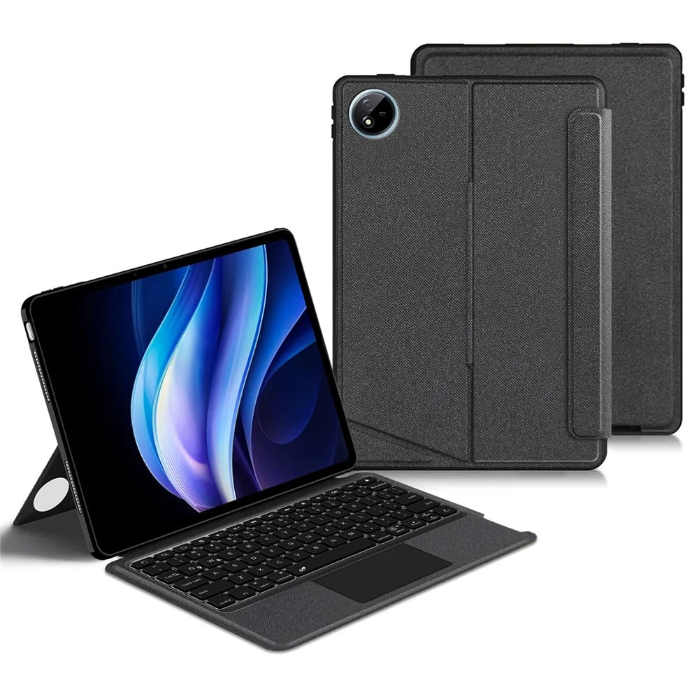 For vivo Pad3 Leather Case + Bluetooth-compatible Keyboard with Backlight Trackpad - 2