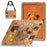 For iPad (2025) / 10.9 (2022) Case with Shoulder Strap Bear Pattern PC+Silicone+TPU Kickstand Tablet Cover - 1