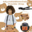 For iPad (2025) / 10.9 (2022) Case with Shoulder Strap Bear Pattern PC+Silicone+TPU Kickstand Tablet Cover - 5