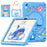For iPad (2025) / 10.9 (2022) Case with Shoulder Strap Kickstand PC+Silicone+TPU Cute Dolphin Cover - 2