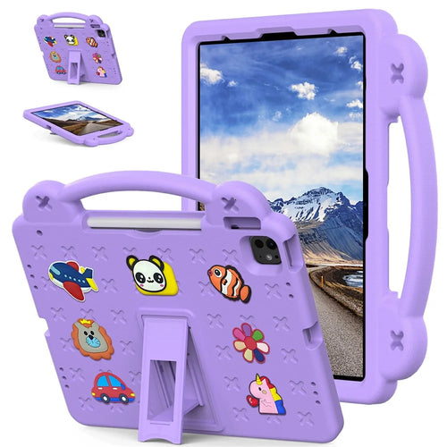 For iPad Pro 13 (2025) / 13 (2024) / Air 13 (2025) / (2024) / iPad Pro 12.9 (2022) / (2021) / (2020) / (2018) Case Kids EVA Tablet Cover - Purple - 1