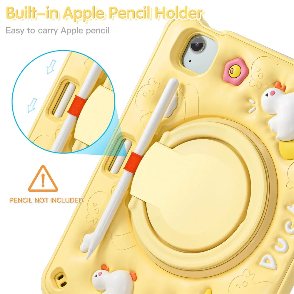 For iPad Air 11 (2026) / (2025) / (2024) / Air (2022) / (2020) / Pro 11 (2022) / (2021) / (2020) / (2018) Kickstand PC+Silicone+TPU Tablet Cover - 5
