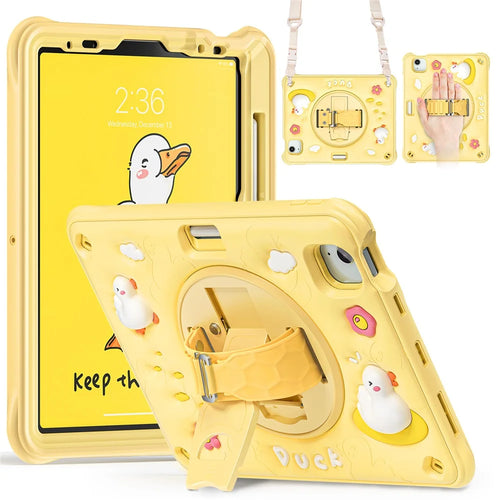 For iPad Air 11 (2026) / (2025) / (2024) / Air (2022) / (2020) / Pro 11 (2022) / (2021) / (2020) / (2018) Case with Shoulder Strap Kickstand Cover - 1