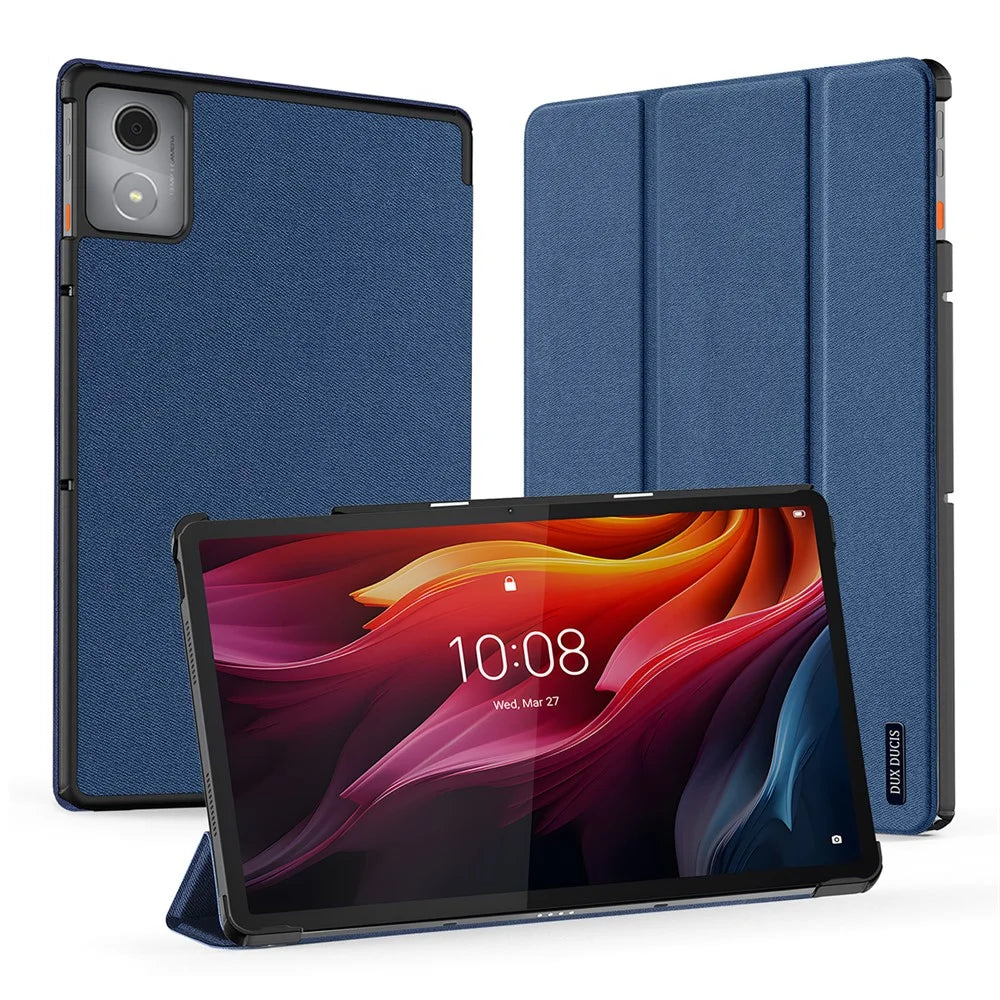 DUX DUCIS Domo Series for Lenovo Tab K11 Plus Case Tri-fold Stand Leather Cover Auto Wake / Sleep - Blue - 2