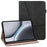 For OnePlus Pad 2 / Pad Pro Case Line Imprinted PU Leather Card Holder Tablet Stand Cover - Black - 1
