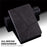 For OnePlus Pad 2 / Pad Pro Case Line Imprinted PU Leather Card Holder Tablet Stand Cover - Black - 6