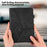 For OnePlus Pad 2 / Pad Pro Case Line Imprinted PU Leather Card Holder Tablet Stand Cover - Black - 7