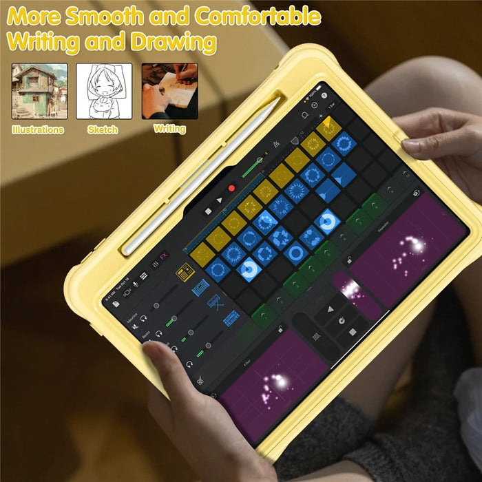 For iPad Pro 11 (2025) / 11 (2024) Case Duck Pattern Hand Strap Kickstand PC+Silicone+TPU Tablet Cover - 5