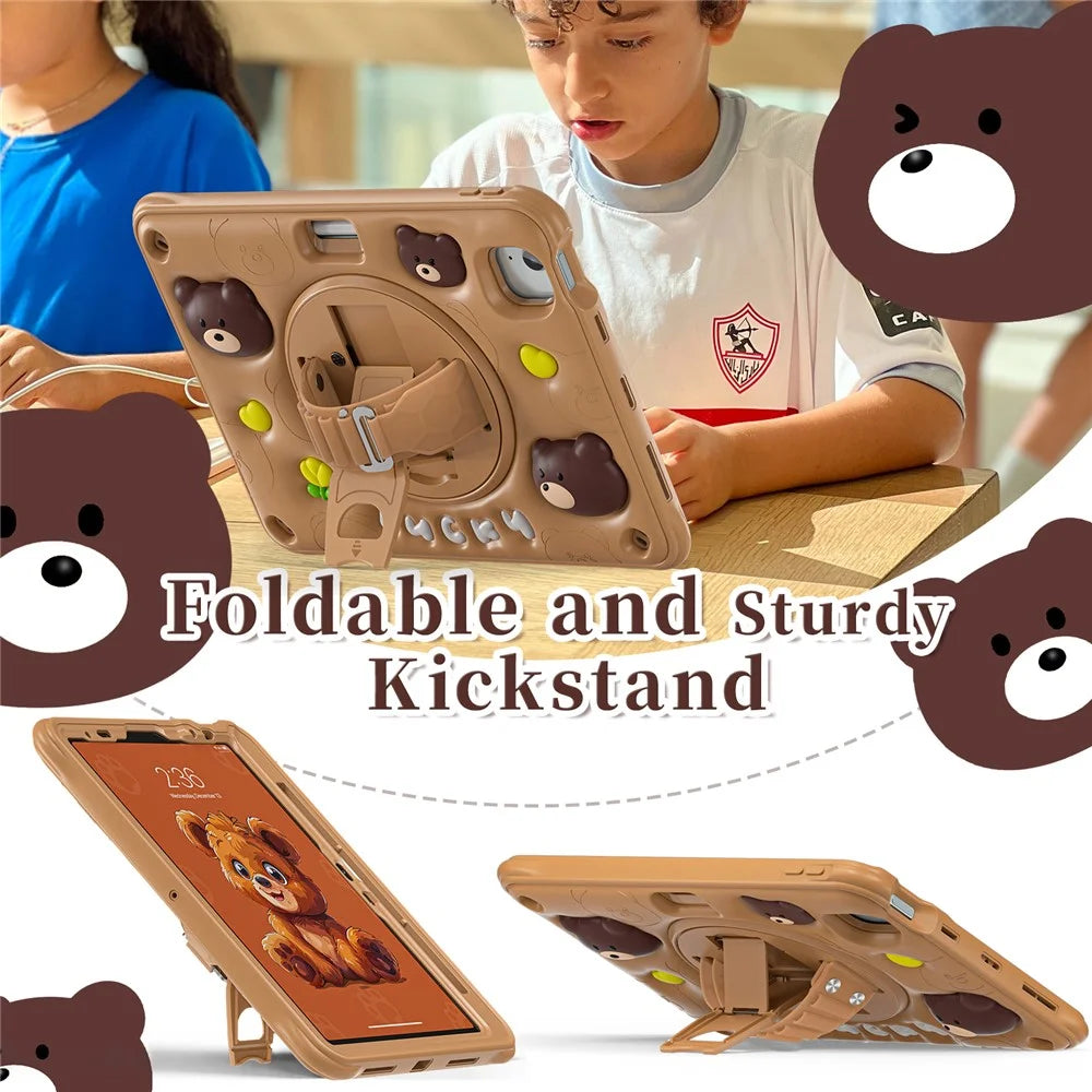 For iPad Air 11 (2026) / (2025) / (2024) / Air (2022) / (2020) / Pro 11 (2022) / (2021) / (2020) / (2018) Case Kickstand Tablet Cover - 4