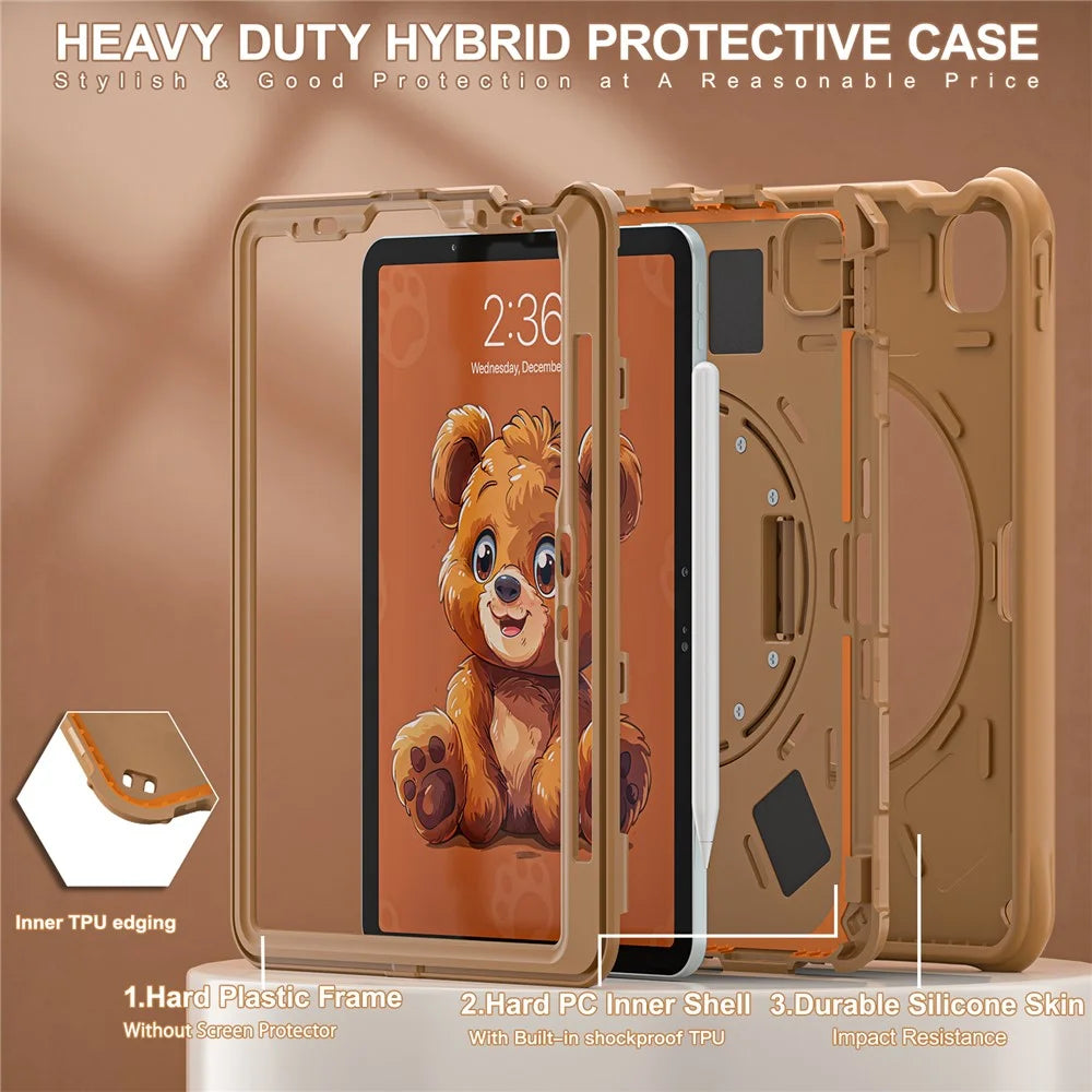 For iPad Air 11 (2026) / (2025) / (2024) / Air (2022) / (2020) / Pro 11 (2022) / (2021) / (2020) / (2018) Case Kickstand Tablet Cover - 7
