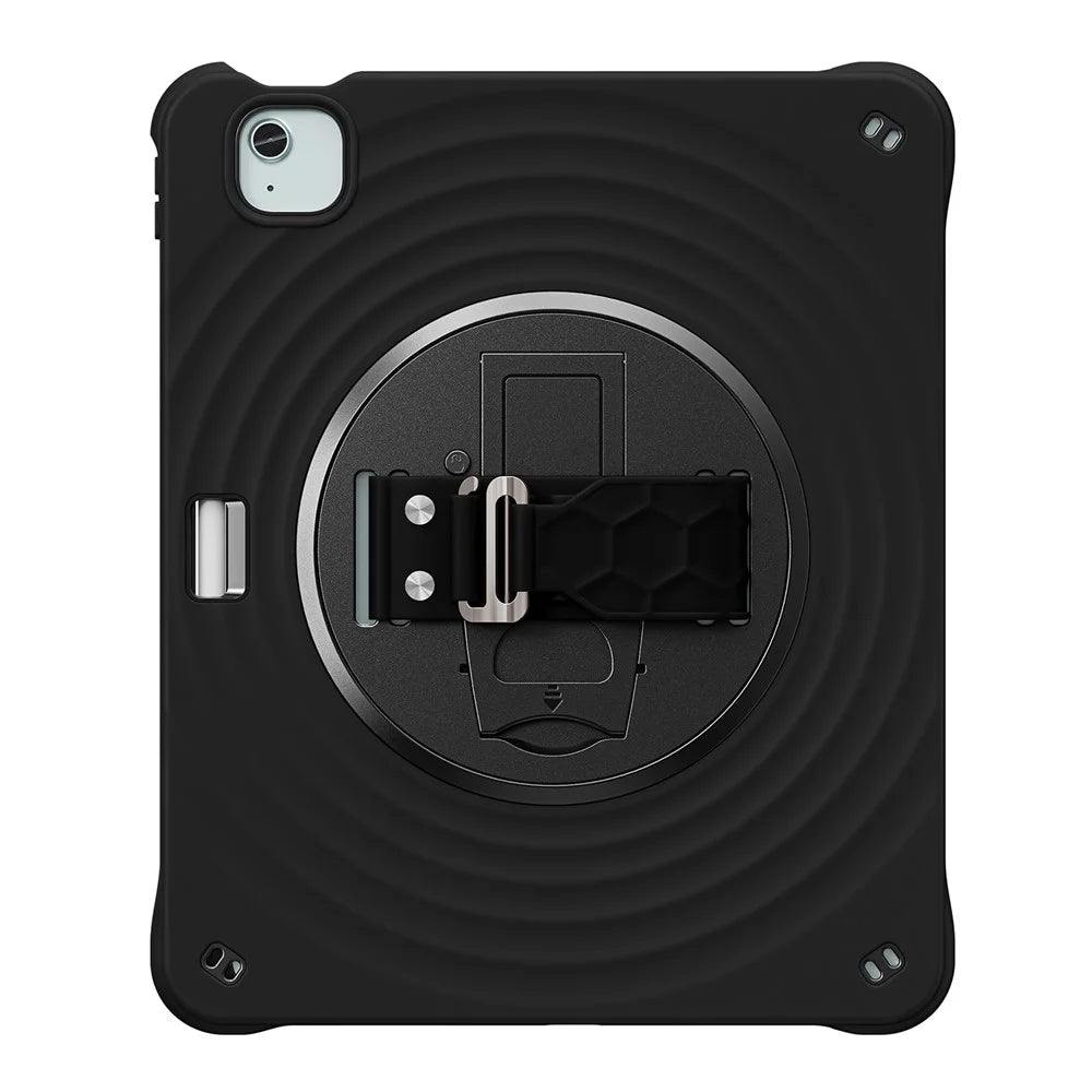 For iPad Air 13 (2026) / (2025) / (2024) / Pro 12.9 (2022) / (2021) / (2020) / (2018) Case Kickstand TPU+PC+Silicone Tablet Cover - Black - 1